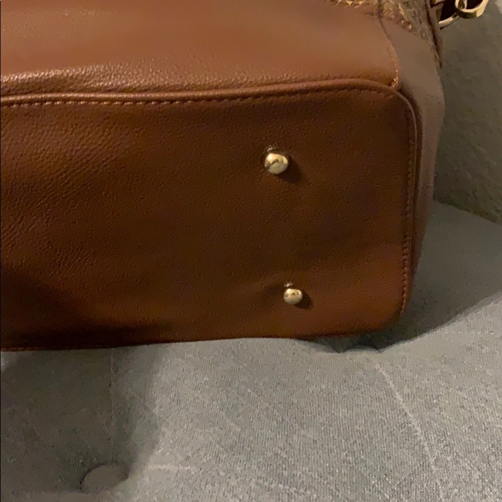 1 LEFT💕Two-Tone Brown Satchel 💕 - Picture 7 of 7